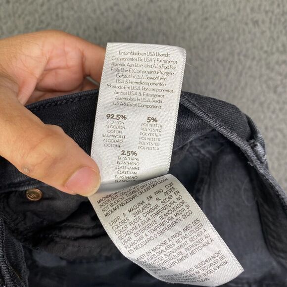 Mother Pants Women’s 26 Black The Stunner Zip Ankle Step Fray Not Guilty Grunge - Picture 11 of 14